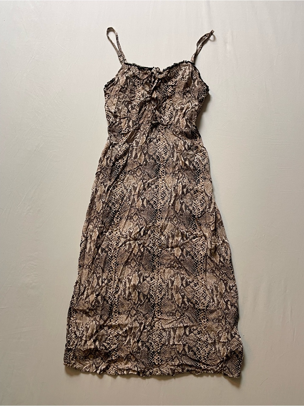 Wild Fable Snake Skin-Print Midi Dress